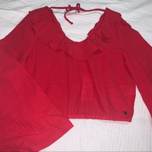 Roxy Bell Sleeve Crop Top - NWT - Picture 9 of 13